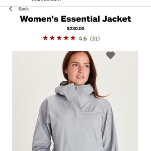 NWT Marmot Women's Essential Jacket